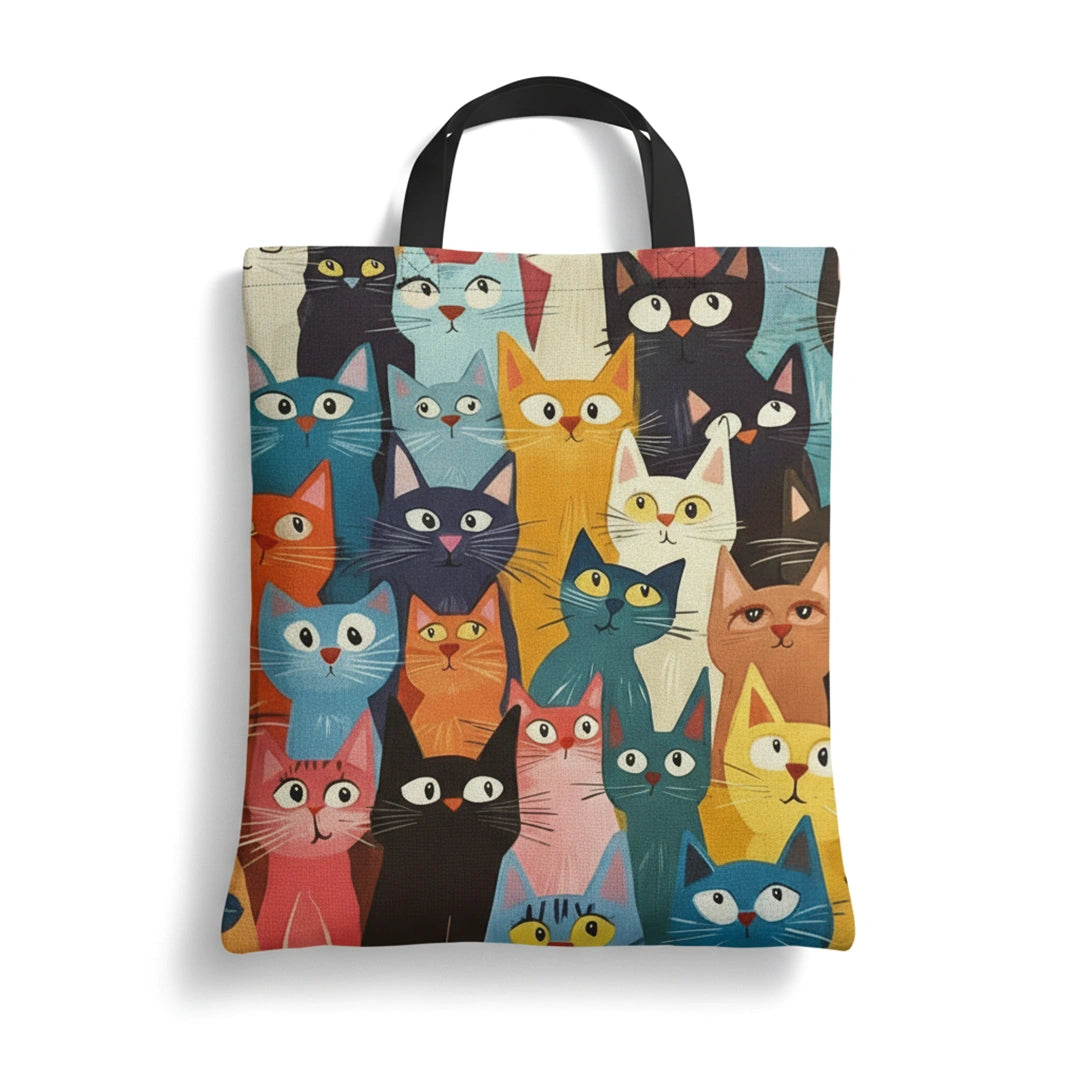 Whiskers Playful Cat Tote Bag
