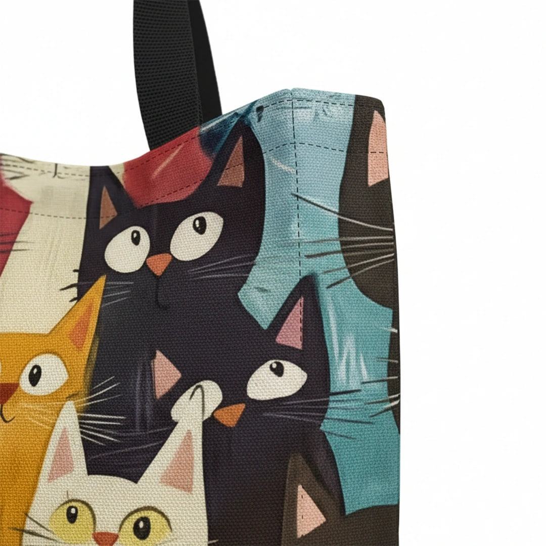 Whiskers Playful Cat Tote Bag