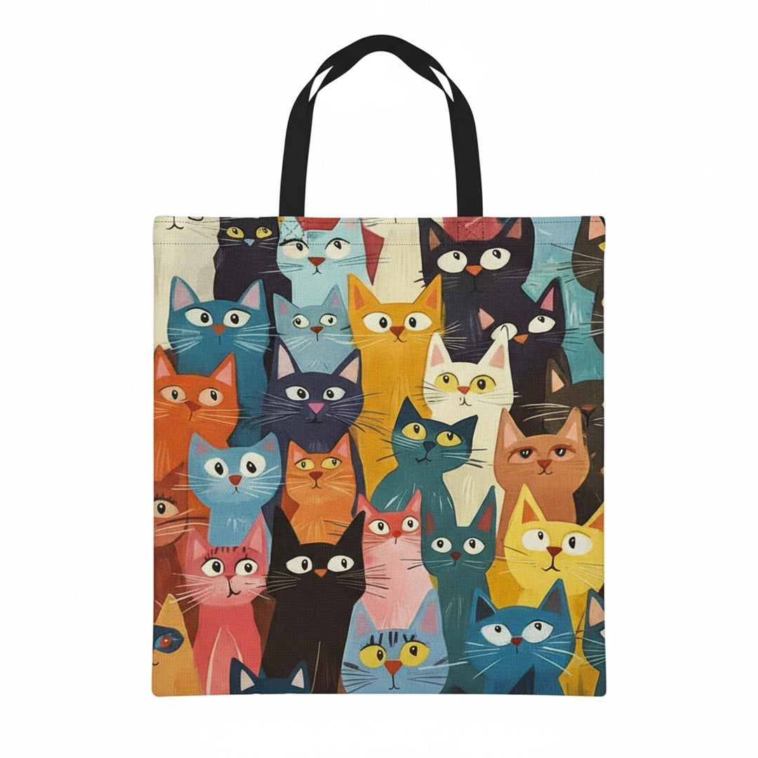 Whiskers Playful Cat Tote Bag